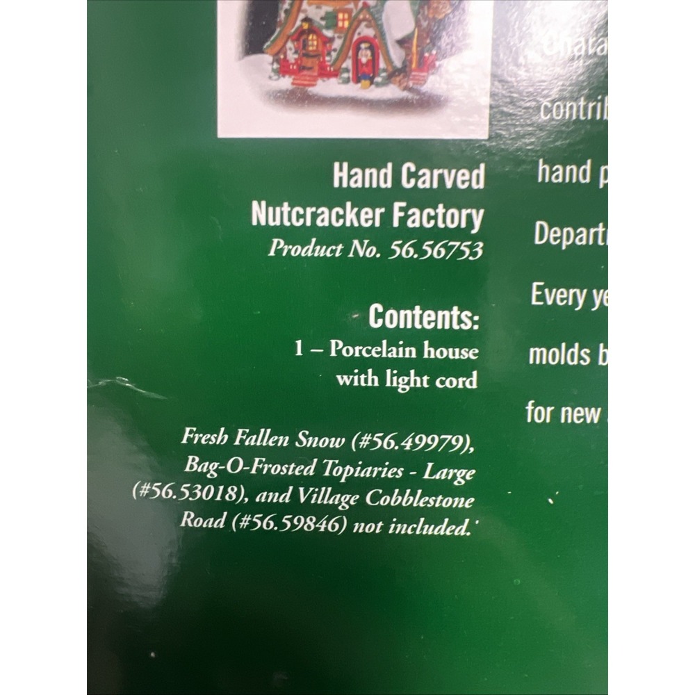 2002 Department 56 HAND CARVED NUTCRACKER FACTORY North Pole Series 56.56743 New - Picture 10 of 15